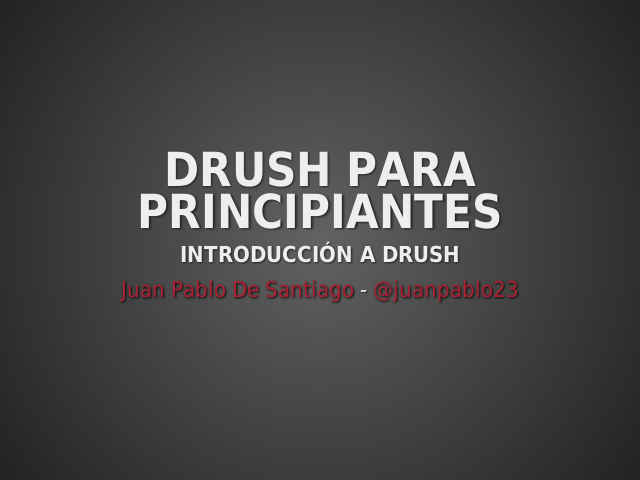 Drush para principiantes