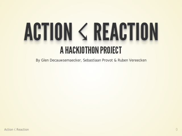 Action ☇ Reaction – A Hackiothon Project – Meet the team