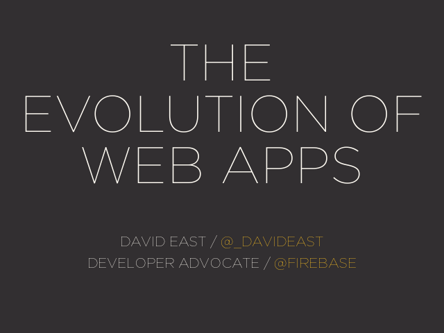 The Evolution of Web Apps