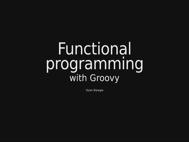 Functional programming – with Groovy