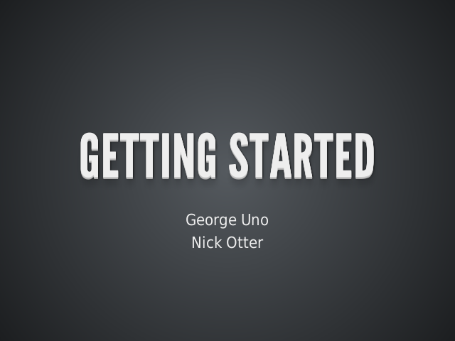 – Getting Started – favorite thing about programming