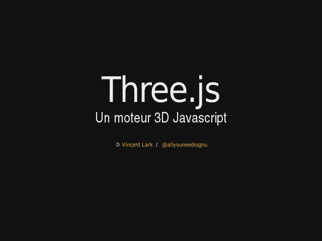 Three.js – Un moteur 3D Javascript – Three.js