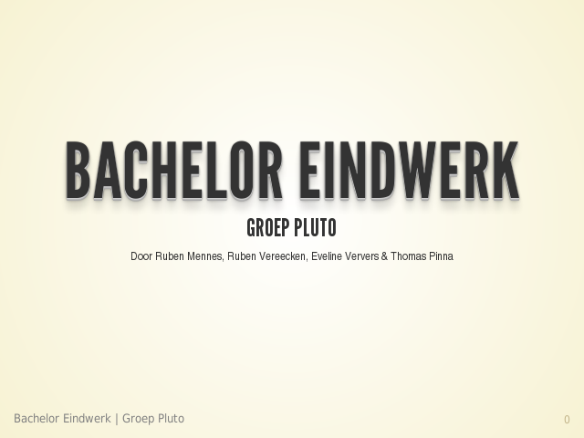 Bachelor Eindwerk – Groep Pluto – File Formaten