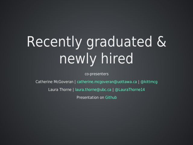 Recently graduated &newly hired – Why did we start this project? – Research objectives