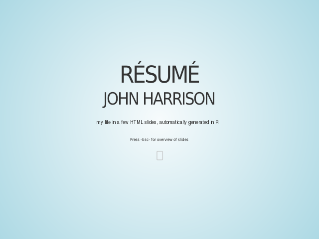 Résumé – John Harrison – Who