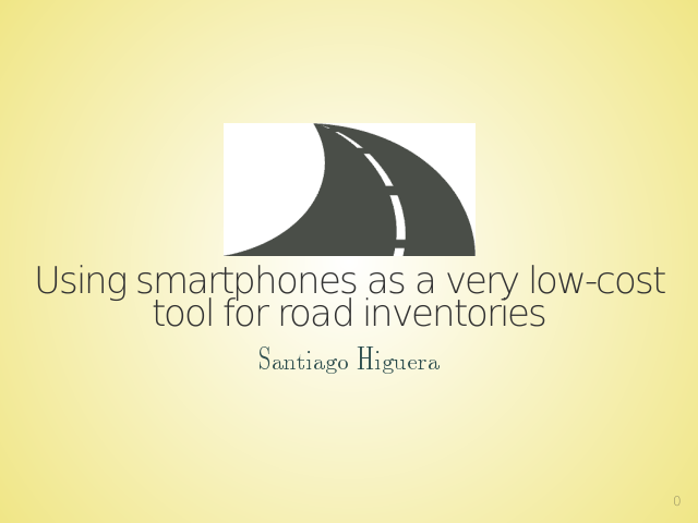 Using smartphones as a very low-cost tool for road inventories