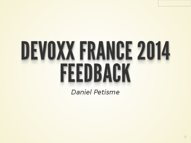 Devoxx France 2014 Feedback