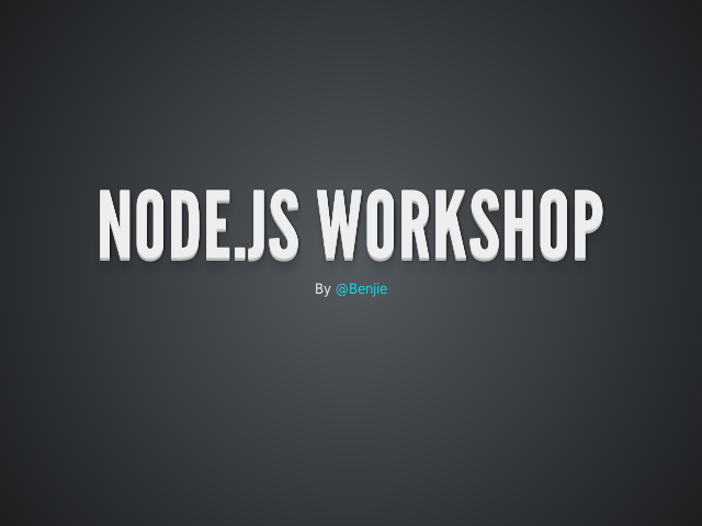 Node.js workshop