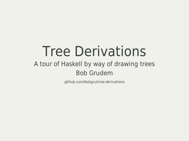 Tree Derivations