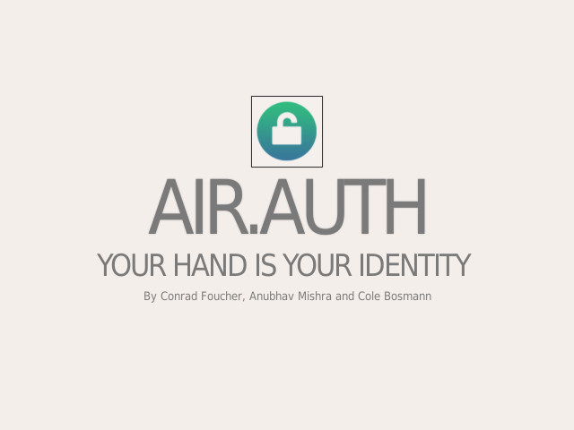 Air.Auth – Your hand is your identity – What time is it?