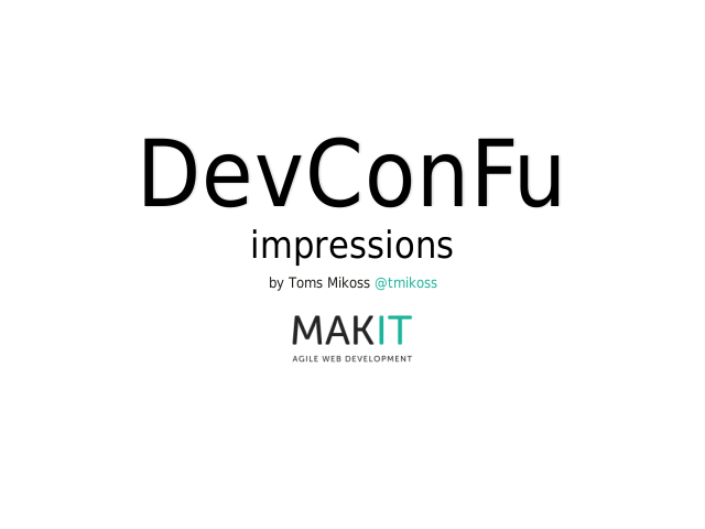 DevConFu – impressions – 28.05