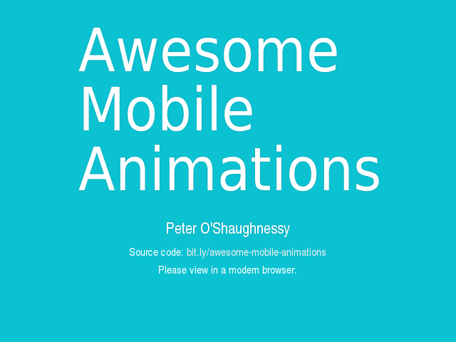 Awesome – Mobile – Animations