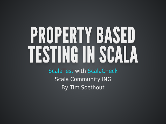 Property based testing in Scala