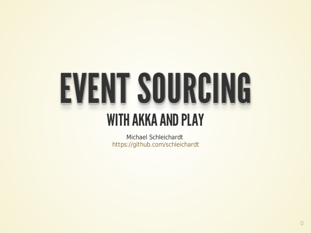 Event Sourcing – with Akka and Play