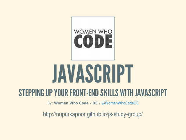 JavaScript – Stepping up your front-end skills with JavaScript