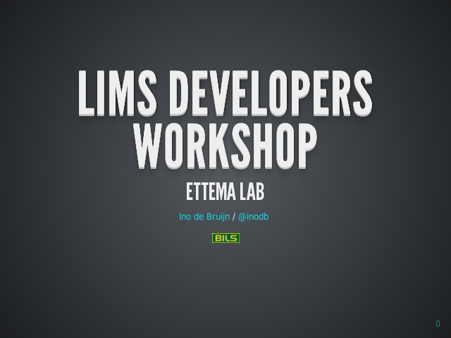 LIMS Developers Workshop – Ettema Lab