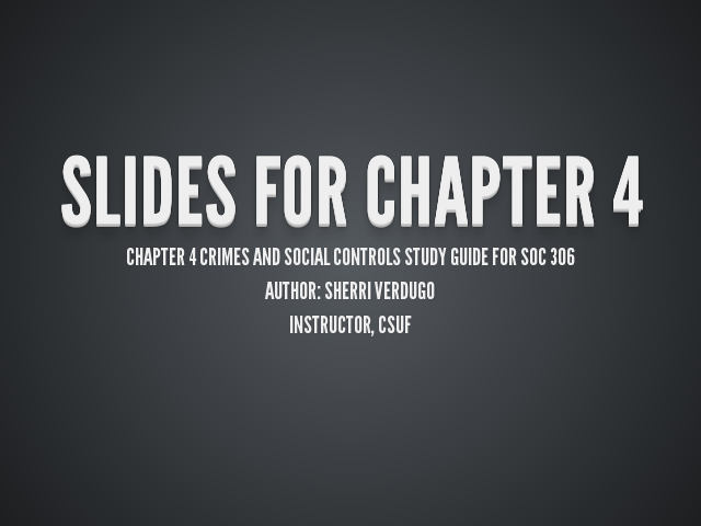 Slides for Chapter 4