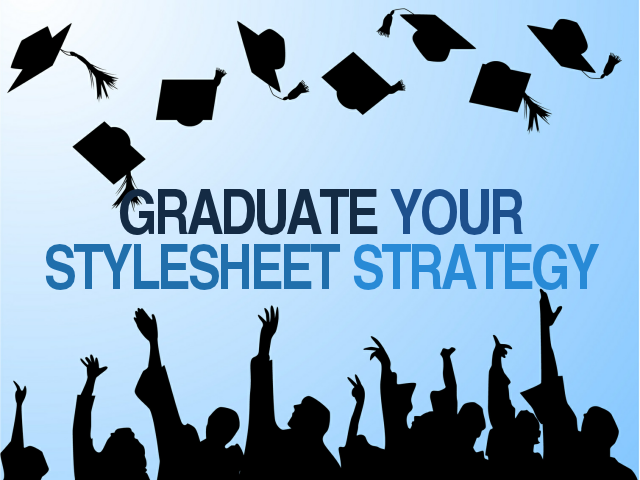 var message = "Graduate Your Stylesheet Strategy".split(" ");
           var colors = new Array("#142B44","#1D508D","#206FAC","#288AD6");
           for (var i = 0; i < message.length; i++)
              document.write(" <span style=\"color:" + colors[(i %