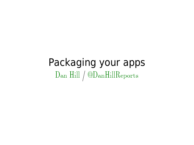 Packaging your apps