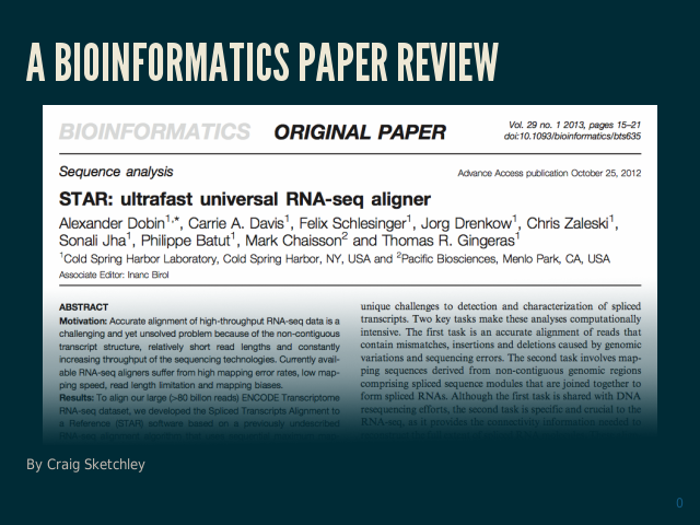 A Bioinformatics Paper Review – Motivation – The Problem: RNA-Seq