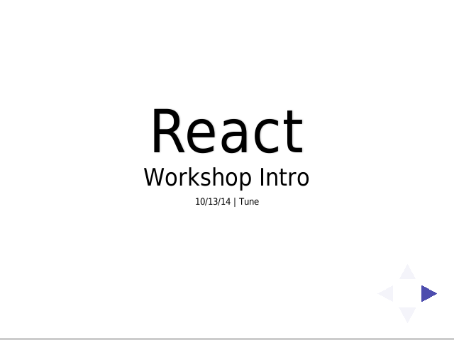 React – Workshop Intro