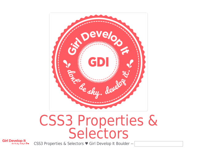 CSS3 Properties & Selectors