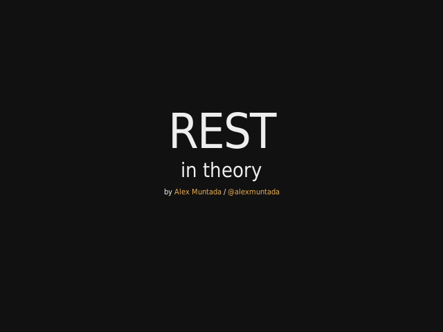 REST – in theory – What makes Internet a success?