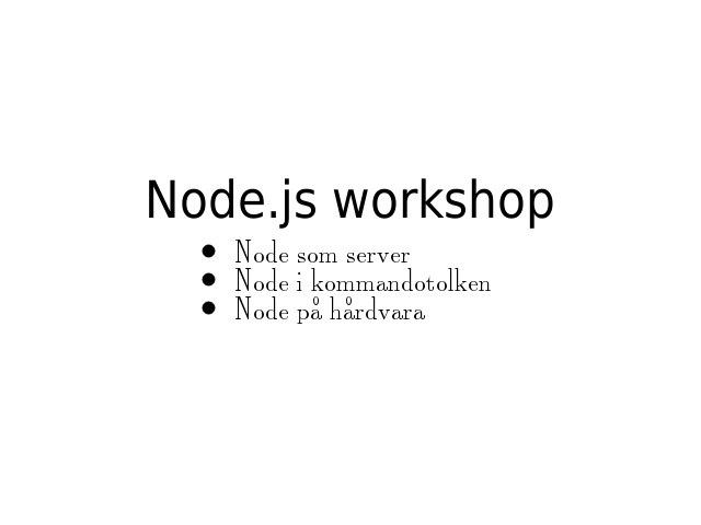 Node.js workshop