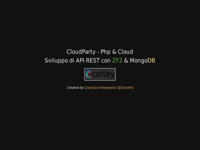 CloudParty - Php & Cloud – Sviluppo di API REST con ZF2 & MongoDB – Dependencies