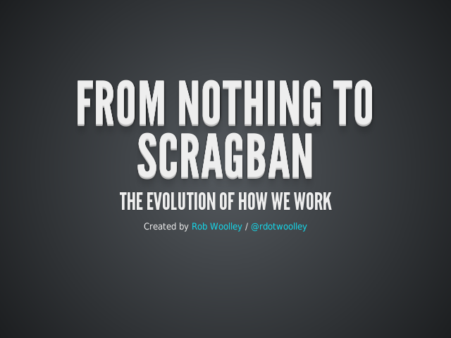 From Nothing to Scragban – The Evolution of How We Work