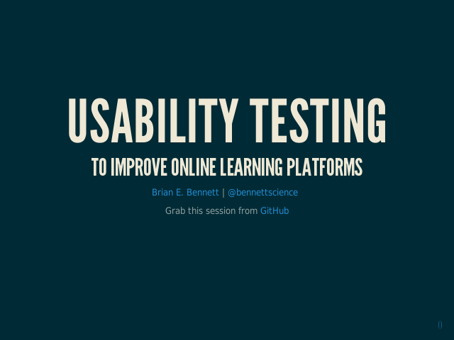 Usability Testing – to Improve Online Learning Platforms – Online Learning