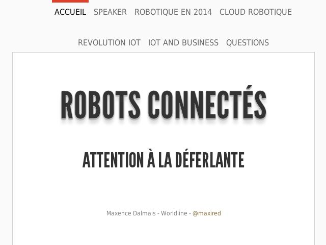 ROBOTS CONNECTÉS  – ATTENTION À LA DÉFERLANTE – Cloud