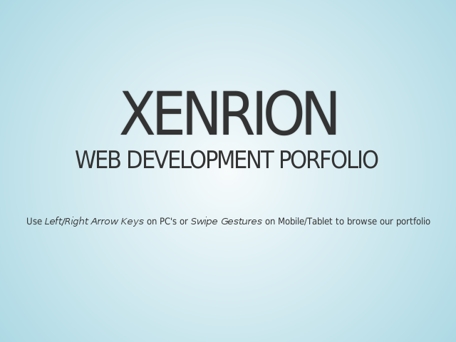 Xenrion – Web Development Porfolio