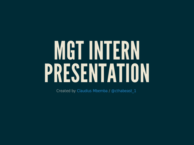 MGT Intern Presentation – Project: Windows 7 upgrade – The Perceived Process