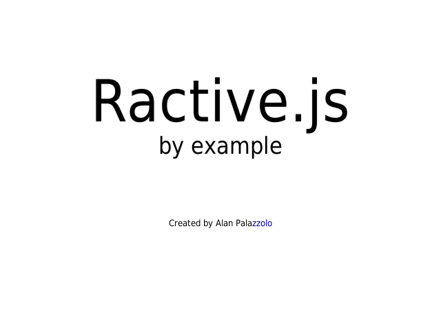 Ractive.js – by example