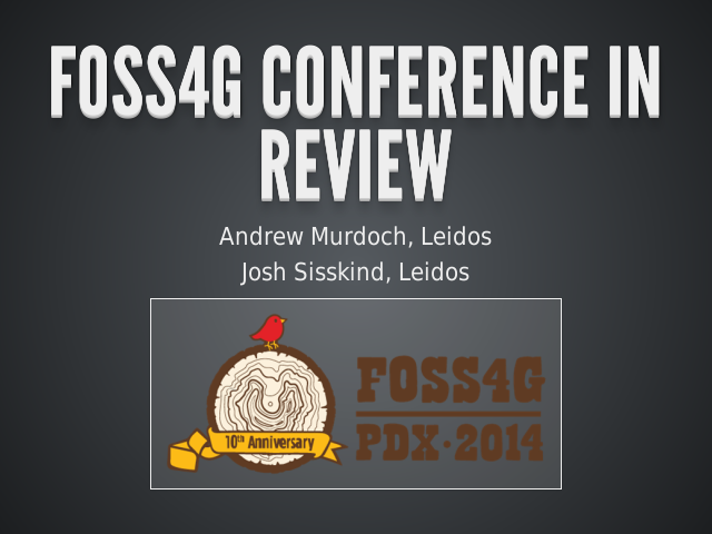 FOSS4G Conference in Review – Workshops – Sessions