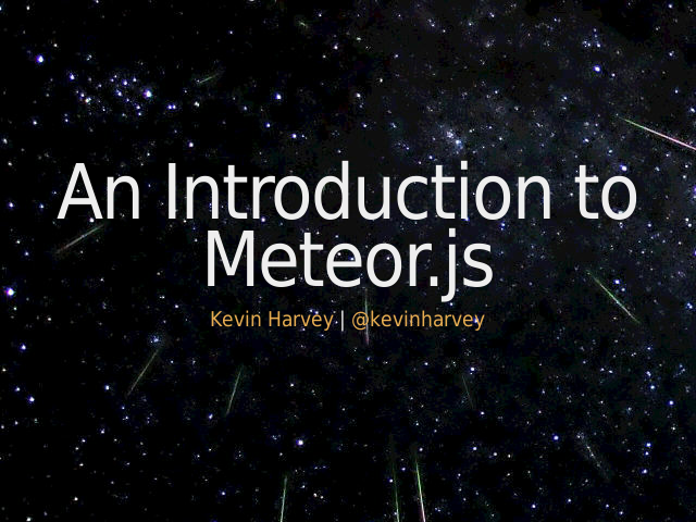 An Introduction to Meteor.js