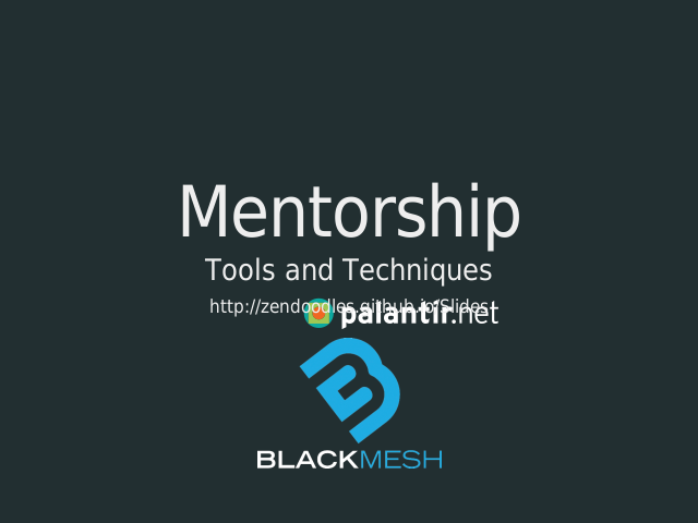 Mentorship – Tools and Techniques