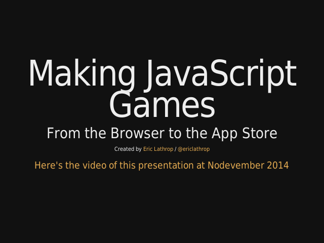 Making JavaScript Games – From the Browser to the App Store – The <canvas> Element