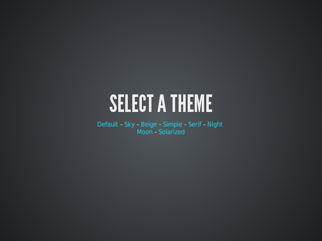 Select a theme