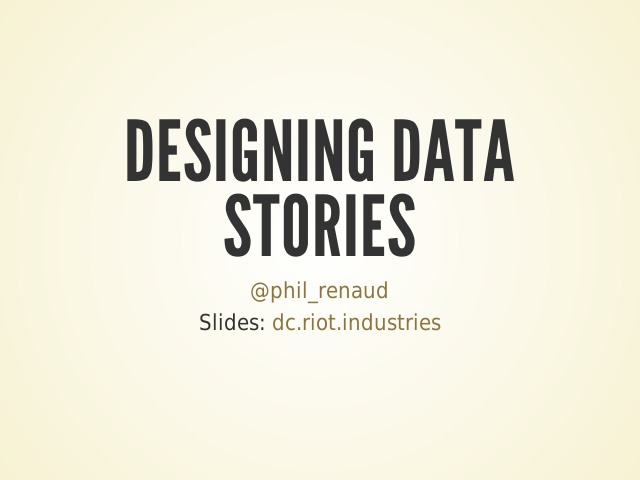 Designing Data Stories