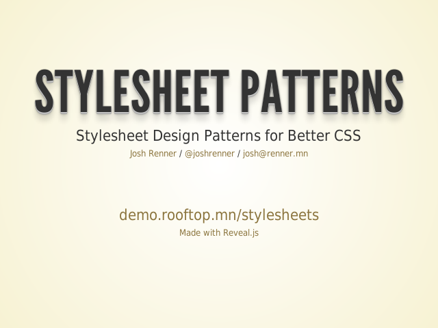 Stylesheet Patterns – Anti-Patterns – Patterns