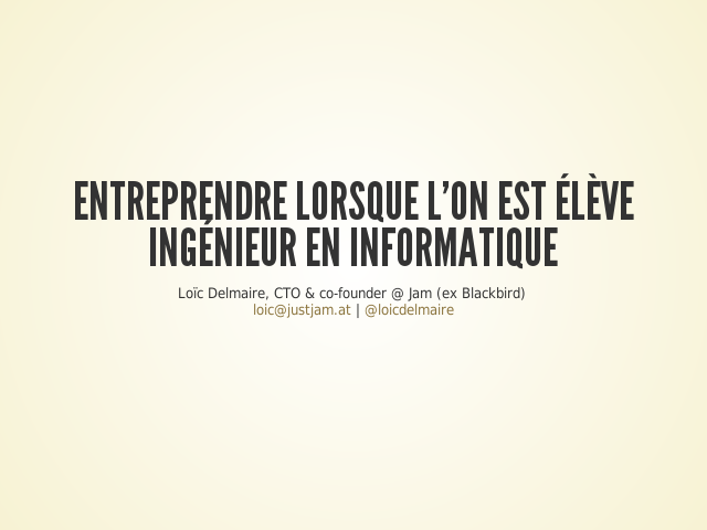 Entreprendre lorsque l'on est élève ingénieur en informatique