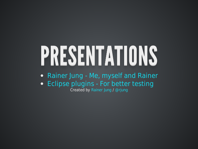 Presentations