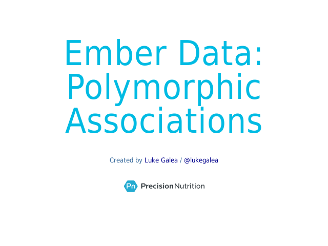 Ember Data: Polymorphic Associations