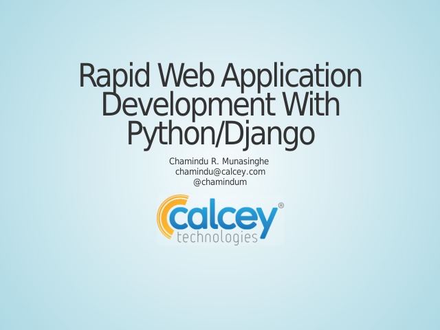 Rapid Web Application Development With Python/Django – Python – PyPi