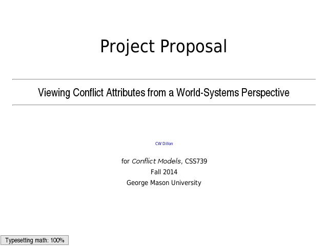 Project Proposal – World-Systems Analysis – Project