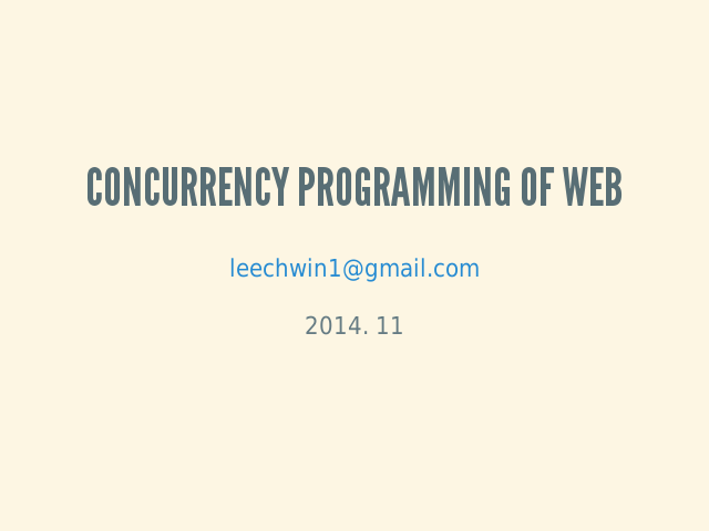 Concurrency Programming of Web – Concurrency Programming – Concurrency Programming of Web