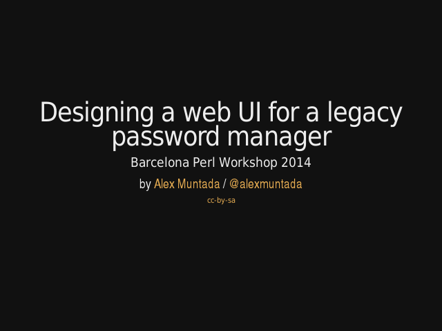 Designing a web UI for a legacy password manager – Meet the legacy system – Adding the web UI