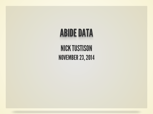 ABIDE data – Nick Tustison – November 23, 2014